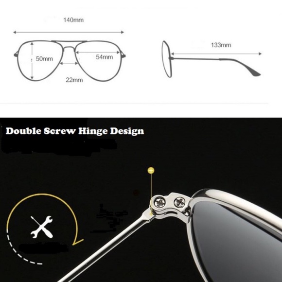 Blue Aviator Sunglasses - Picture 7 of 7